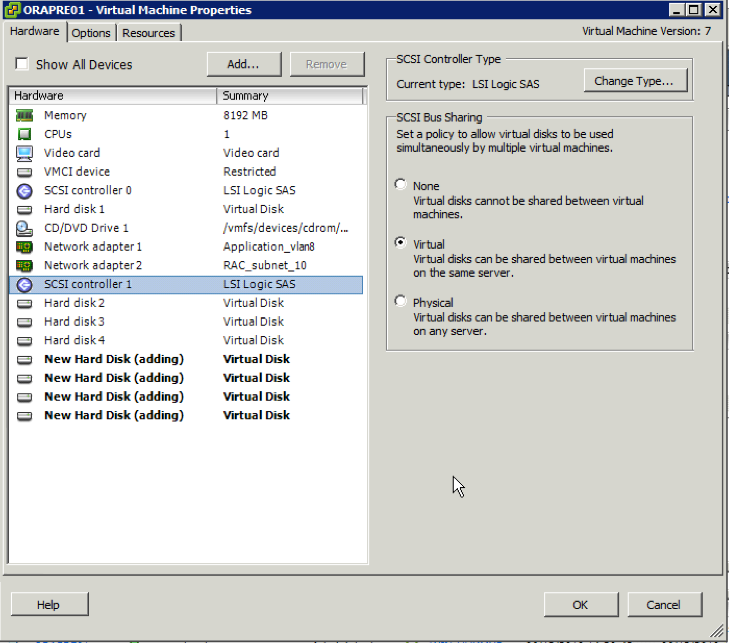 SSCI Bus Sharing set to virtual