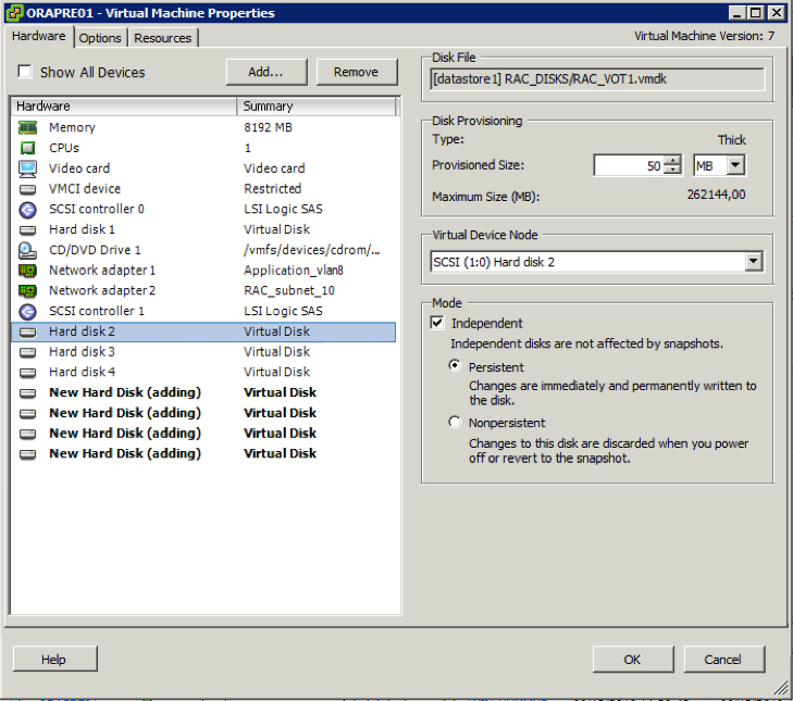 Adding disk to sharing bus controller